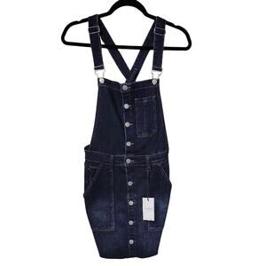 Judy Blue Stretchy Dark Blue Jean Overall Dress Womens Size Small NWT